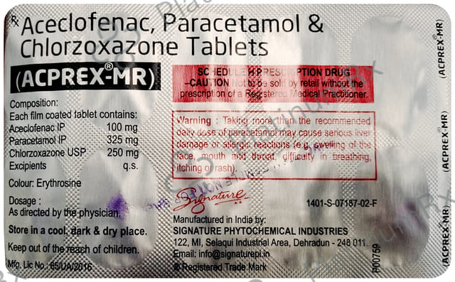 Acprex MR Tablet 10s