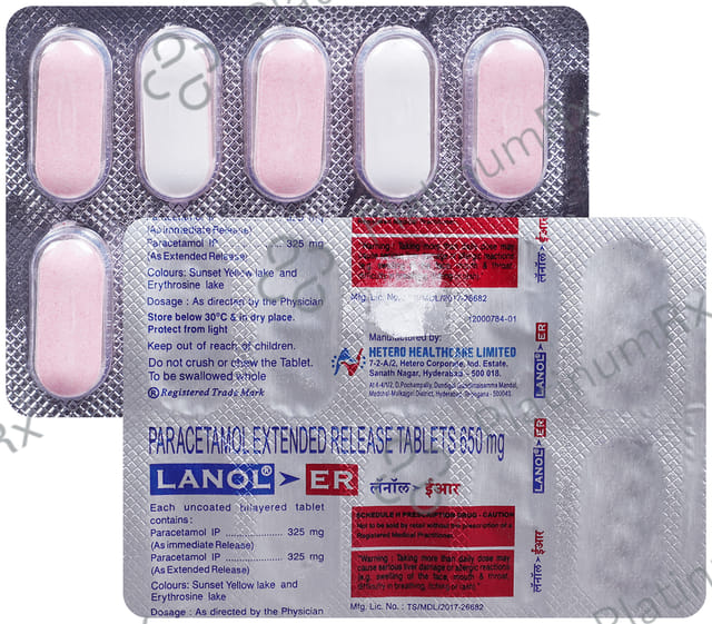 Lanol 650mg Tablet ER 10s
