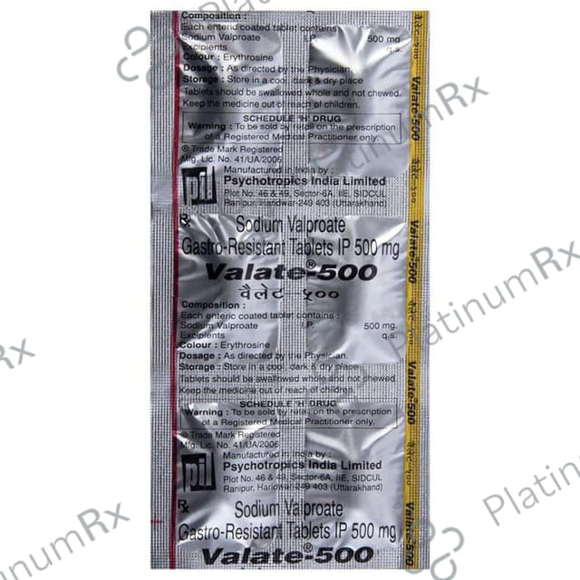 Valate 500mg Tablet 10s