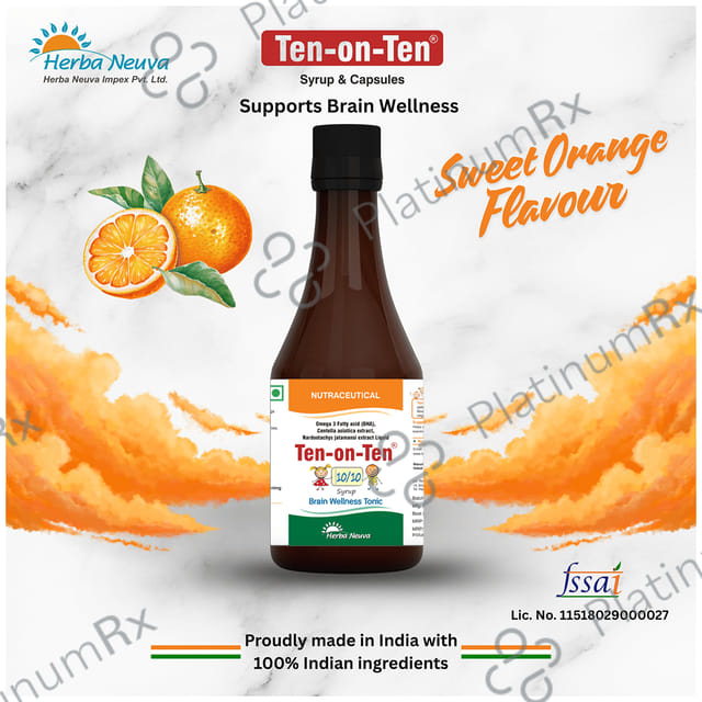 Herba Neuva Ten-on-Ten 10/10 Syrup Sweet Orange