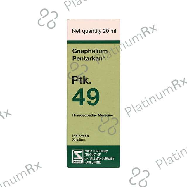 Dr Willmar Schwabe Germany Gnaphalium Pentarkan Ptk. 49 Drop