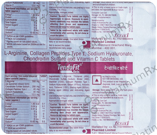 Tendofit Forte Tablet 15s
