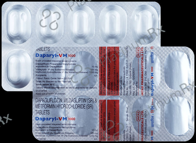 Daparyl VM 10/1000/100mg Tablet 10s