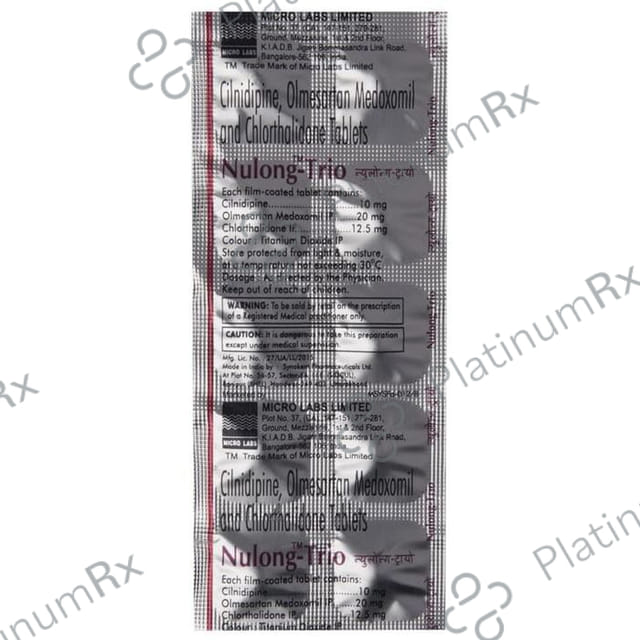 Nulong Trio 20/10/12.5mg Tablet 10s