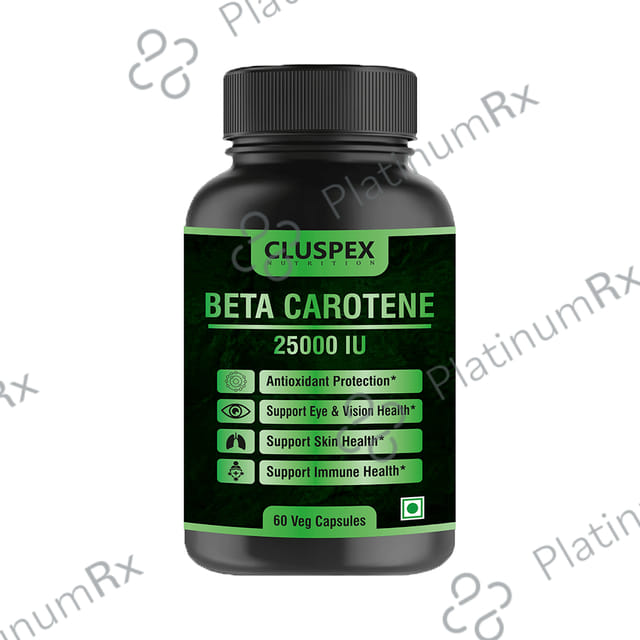 Cluspex Nutrition Beta Carotene 25000IU Veg Capsule 60s