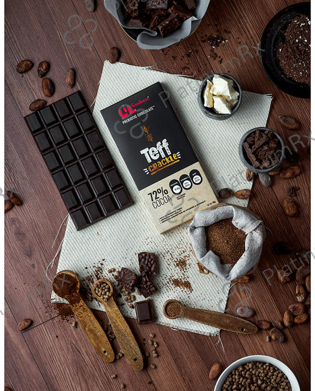 Lil Goodness Prebiotic Chocolate Teff Crackle 72% Cocoa