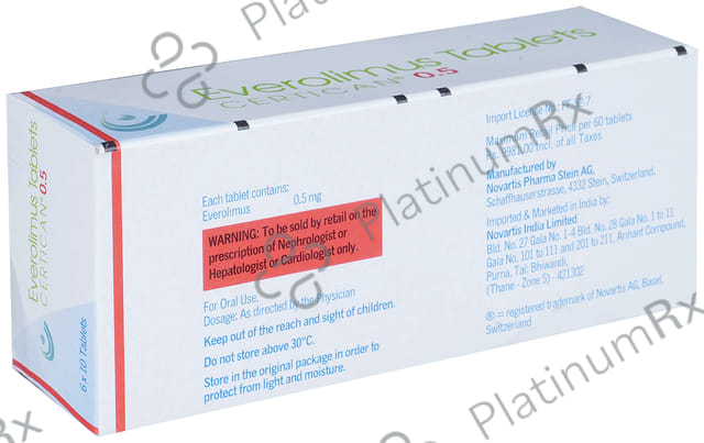 Certican 0.5mg Tablet 10s