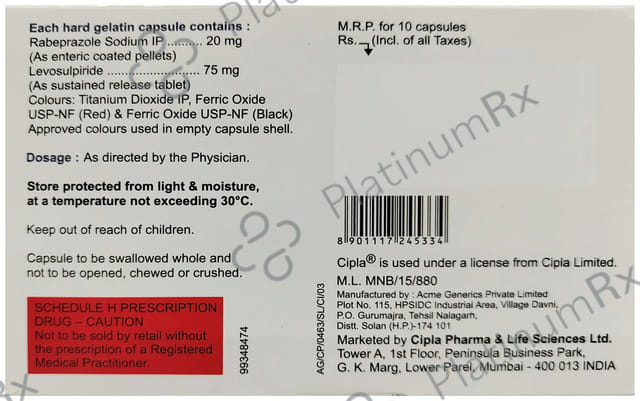 Rabesec LS 75/20mg Capsule SR 10s