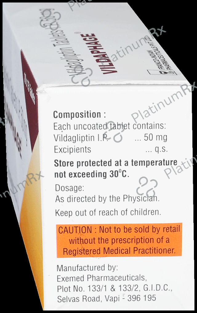 Vildaphage 50mg Tablet 15s