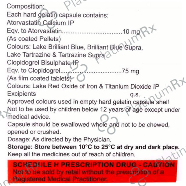 Atorsave CV 10/75mg Capsule 10s