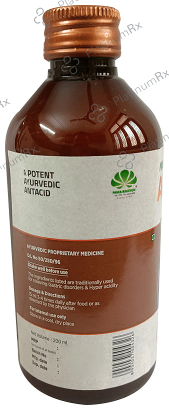 Pankajakasthuri Anticid Liquid Kayam Sugar Free