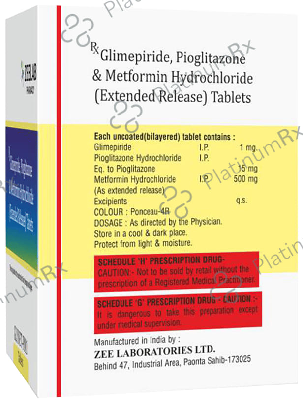 Glynet PM 1/500/15mg Tablet ER 10s