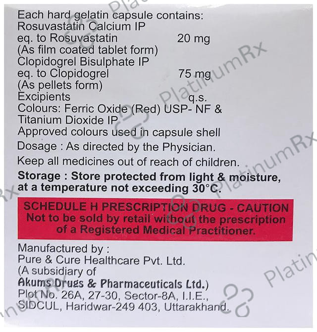 Advastat CV 20/75mg Capsule 10s