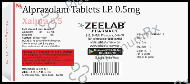 Xalpra 0.5mg Tablet