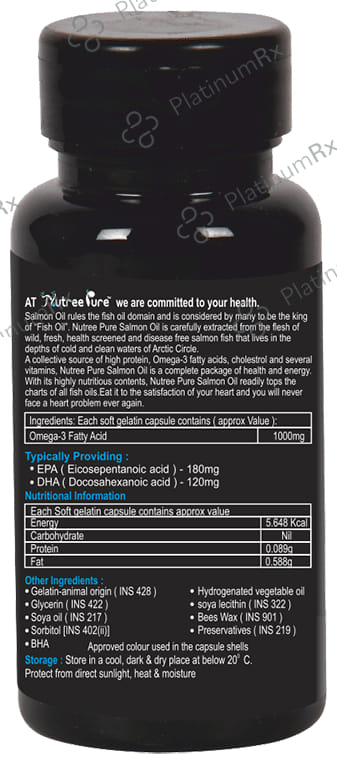 Nutree Pure Salmon Omega 3 Coated Softgels 60s