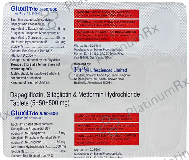 Gluxit Trio 5/500/50mg Tablet 15s