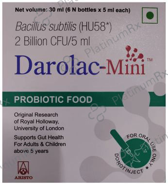 Darolac Mini Probiotic Food Liquid (5ml Each) 6s