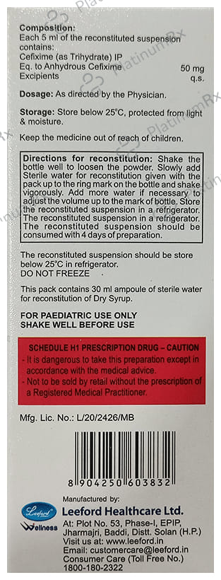 Zefway 50 Oral Suspension