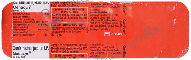 Genticyn 80mg Injection 2ml
