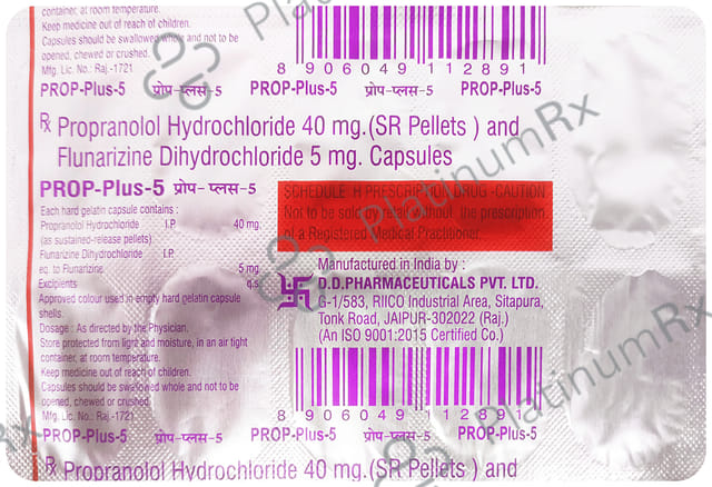 Prop Plus 5/40mg Capsule 10s