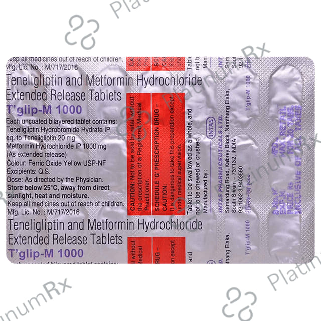 T Glip M 1000/20mg Tablet ER 20s