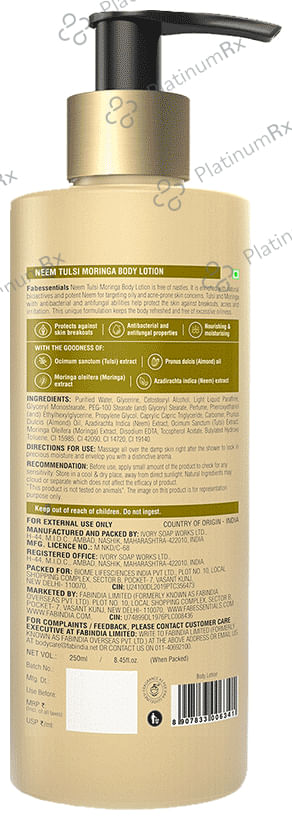 Fabessentials Neem Tulsi Moringa Body Lotion