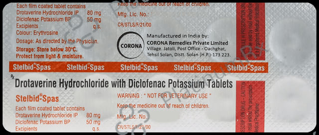 Stelbid Spas 80mg/50mg Tablet