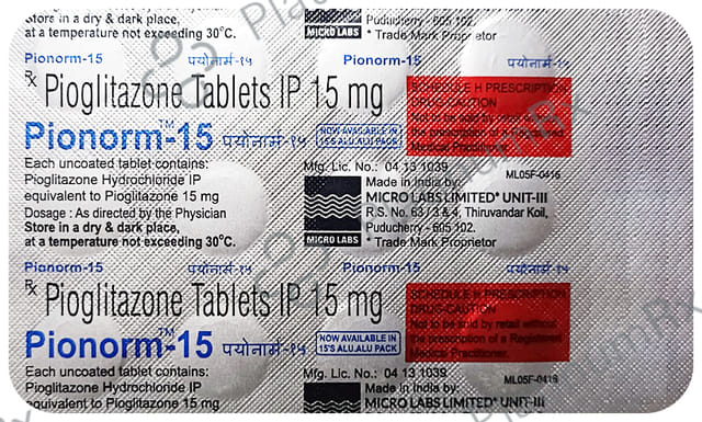 Pionorm 15mg Tablet 15s