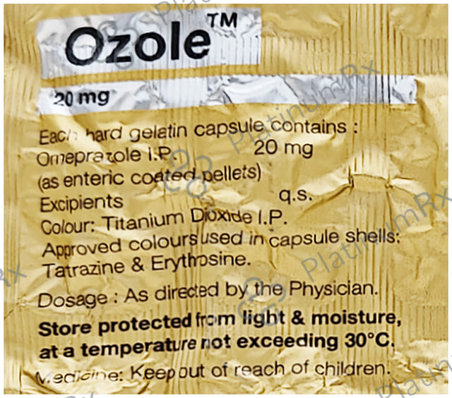 Ozole 20mg Capsule 20s