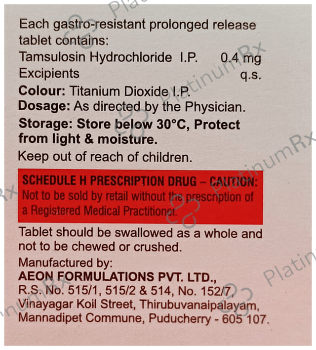 Tamsugold 0.4mg Tablet PR 10s