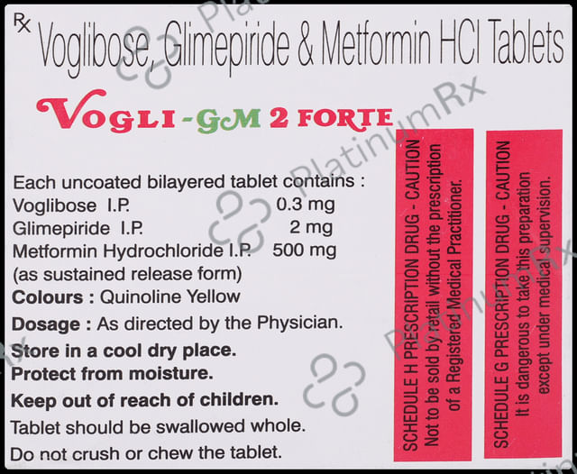Vogli GM Forte 2/500/0.3mg Tablet SR 10s