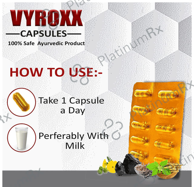 Vyroxx Shilajit Ayurvedic Capsule for Men
