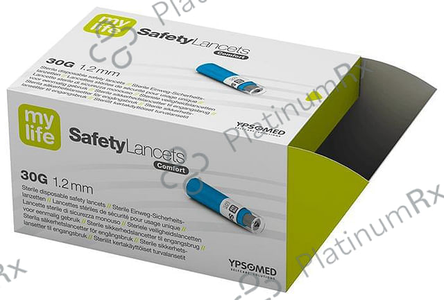 MyLife Safety Lancets Comfort (Only Lancets) 1.2mm Blue 30G