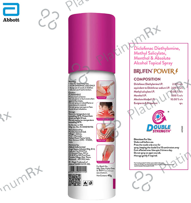 Brufen Power Pain Relief 800 Sprays 40gm