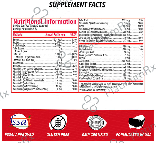 GNC Women's Beauty Basics - With Biotin & Collagen for Hair, Skin & Nails - Tablet
