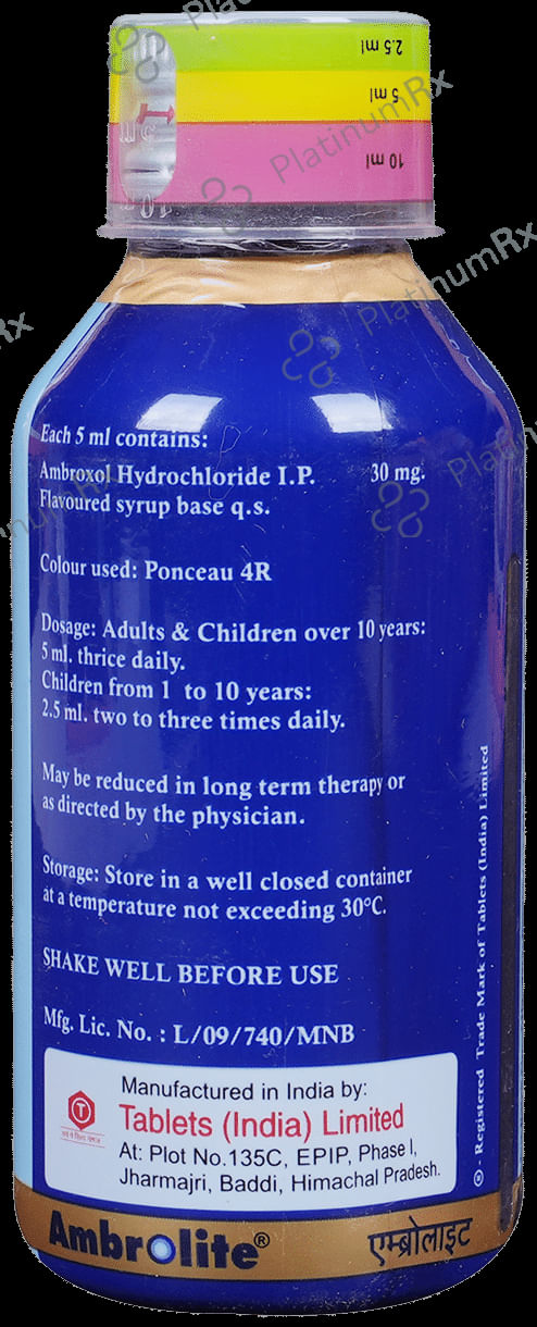 Ambrolite 30mg Syrup 100ml