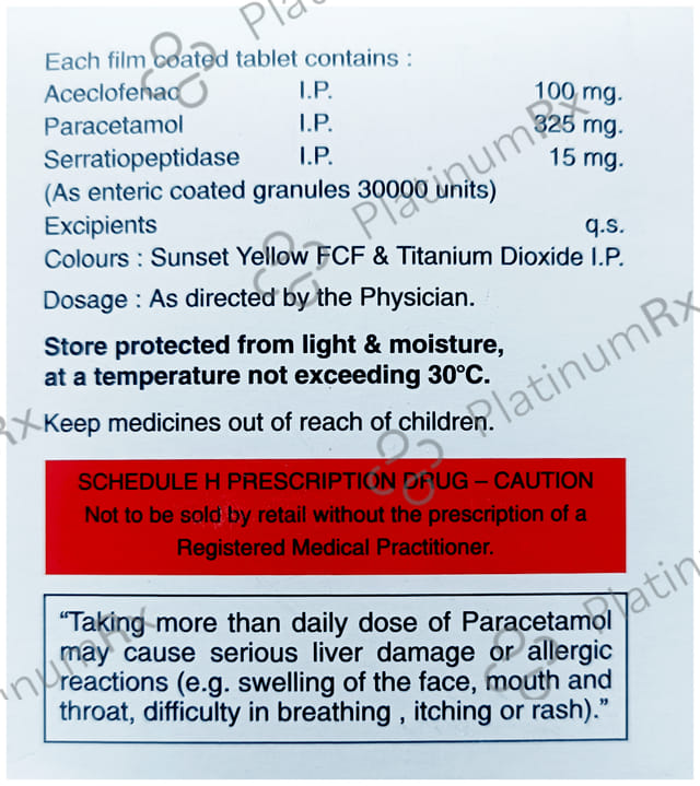 Nexiflex SP 100mg/325mg/15mg Tablet