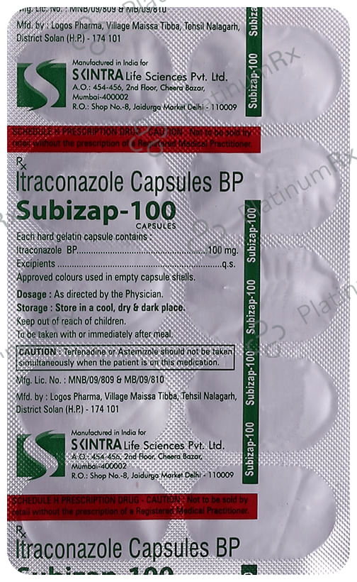 Subizap 100mg Capsule