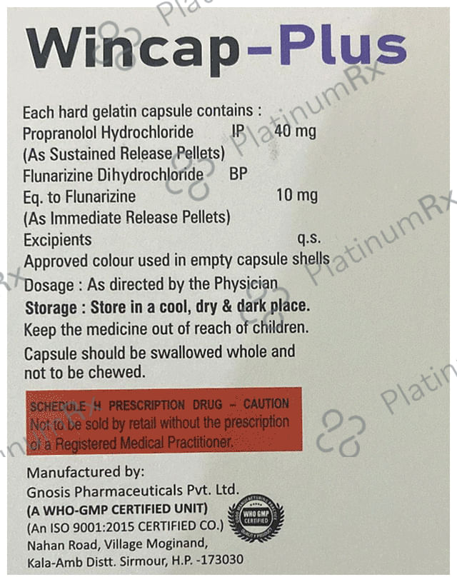 Wincap Plus 10/40mg Capsule SR 10s