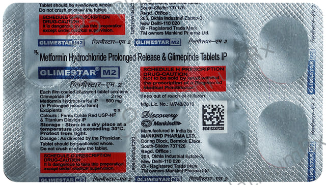 Glimestar M 2/500mg Tablet PR 10s