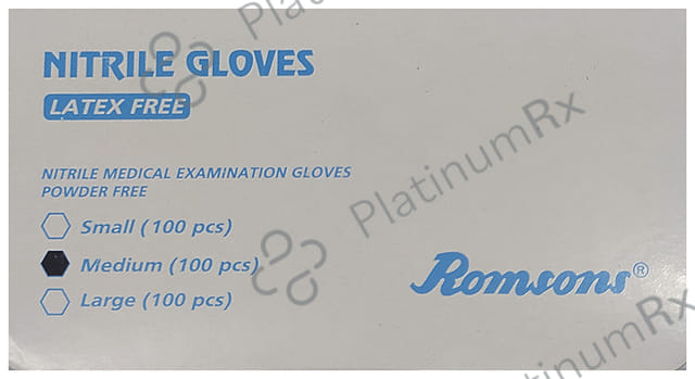 Romsons Nitrile Pair of Gloves Medium