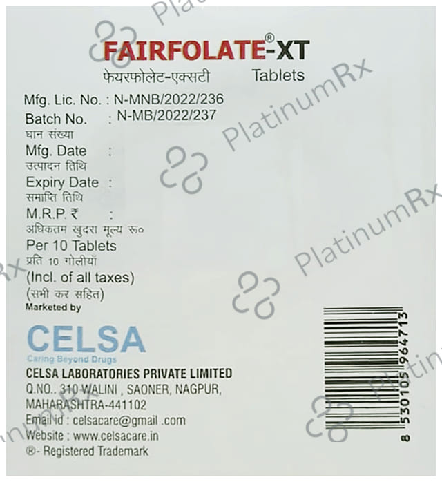 Fairfolate XT Tablet 10s