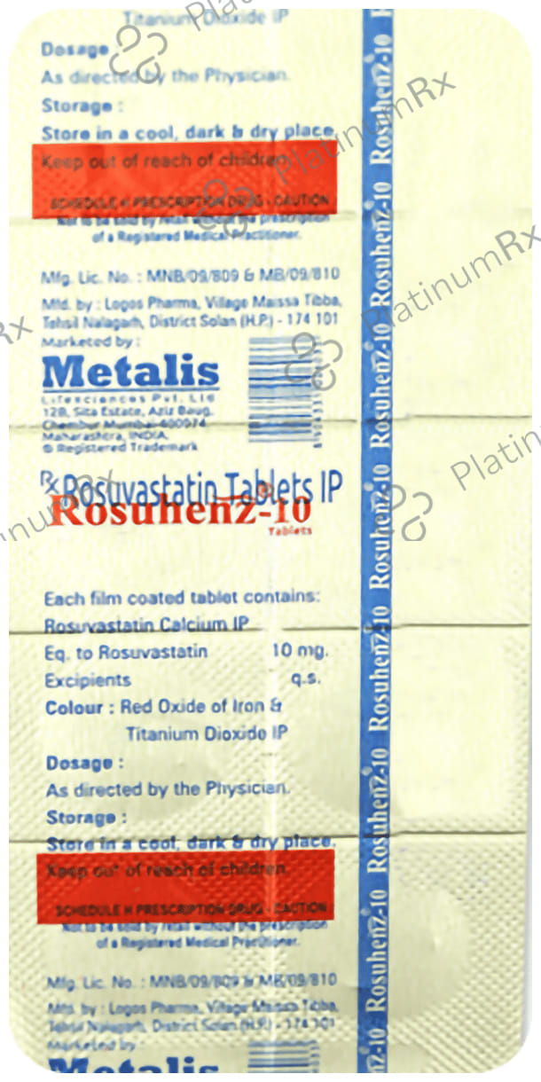 Rosuhenz 10mg Tablet