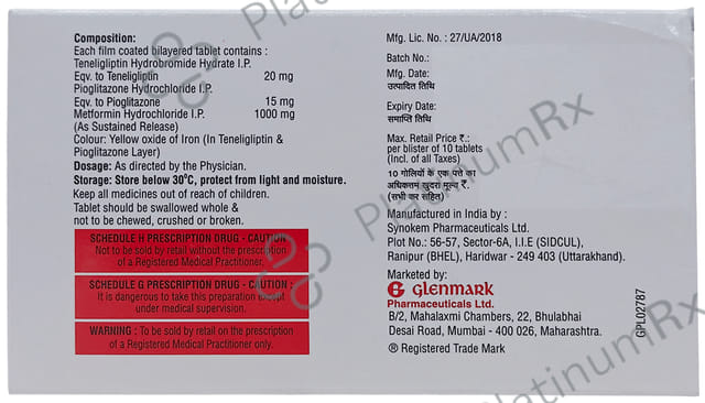 Zita Piomet 1000mg Tablet SR 10s
