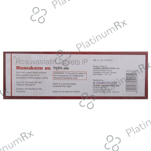 Rosukem 20mg Tablet 15s