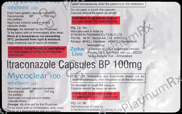 Mycoclear 100mg Capsule 10s