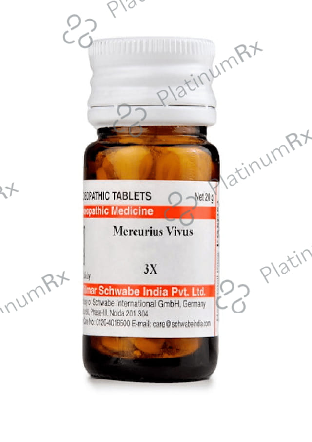 Dr Willmar Schwabe India Mercurius Vivus Trituration Tablet 3X