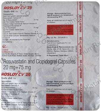 Rosloy CV 20/75mg Capsule 15s