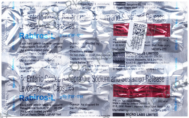 Rabiros L 75/20mg Capsule 10s