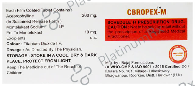 Cbropex M 200/10mg Tablet SR 10s